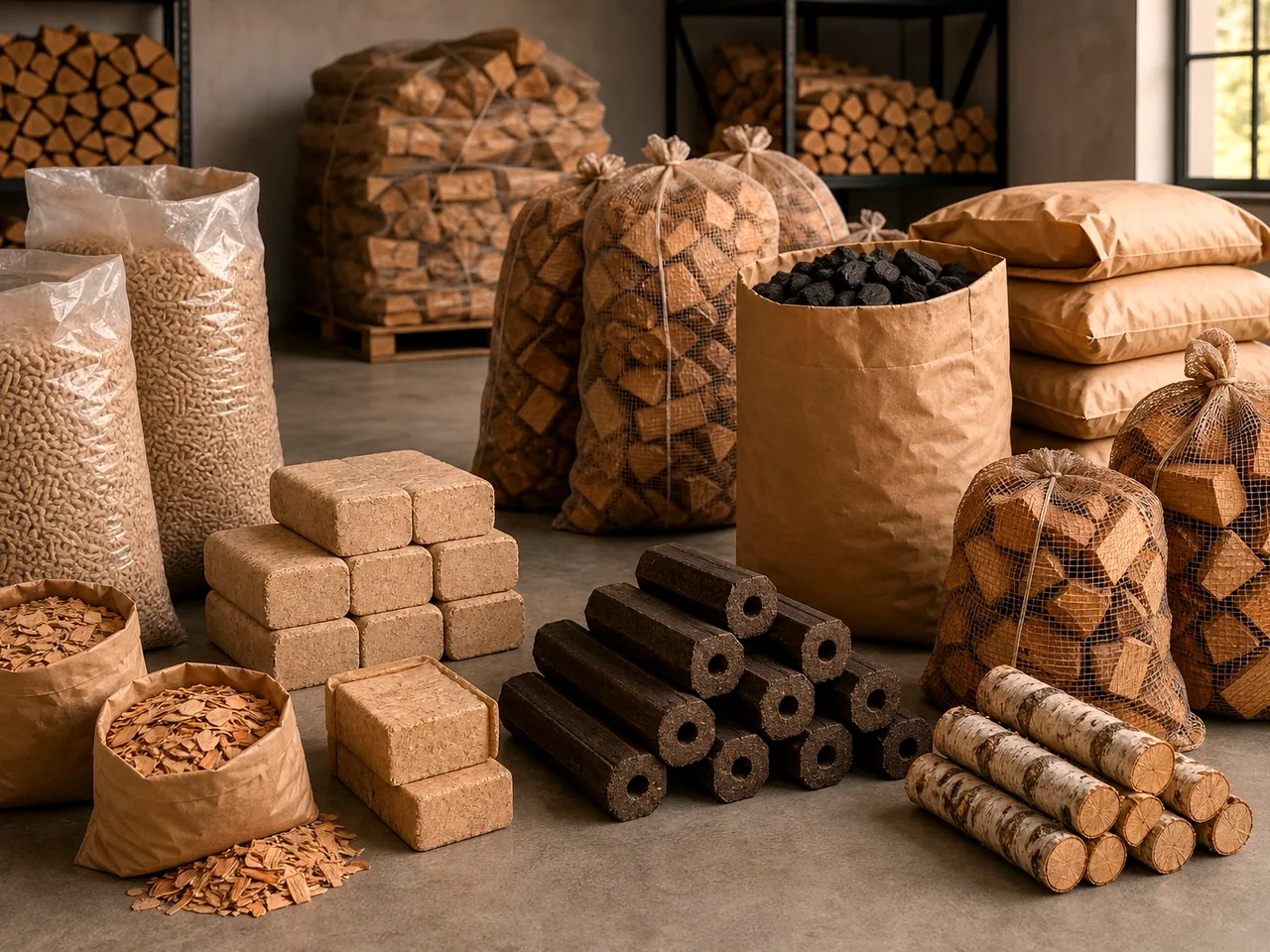 Топливные брикеты RUF из берёзы в Климовске
